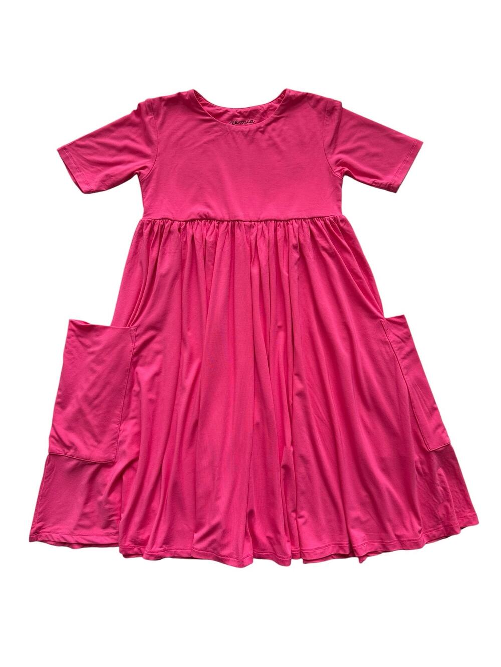 Remie Girl Pink Short Sleeve Day Dress Size 8